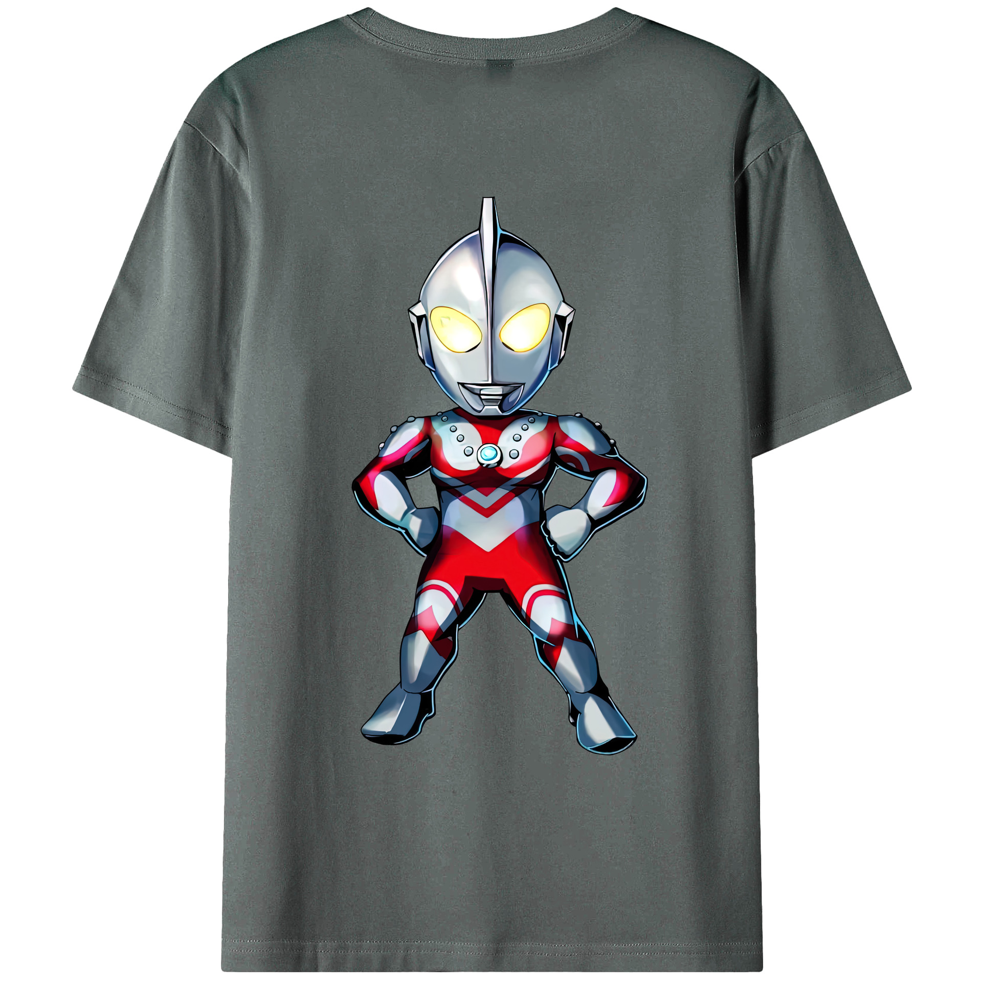 （画像用） ウルトラマン Ultraman 綿100％ メンズ半袖Tシャツ（バックプリント） 通気性